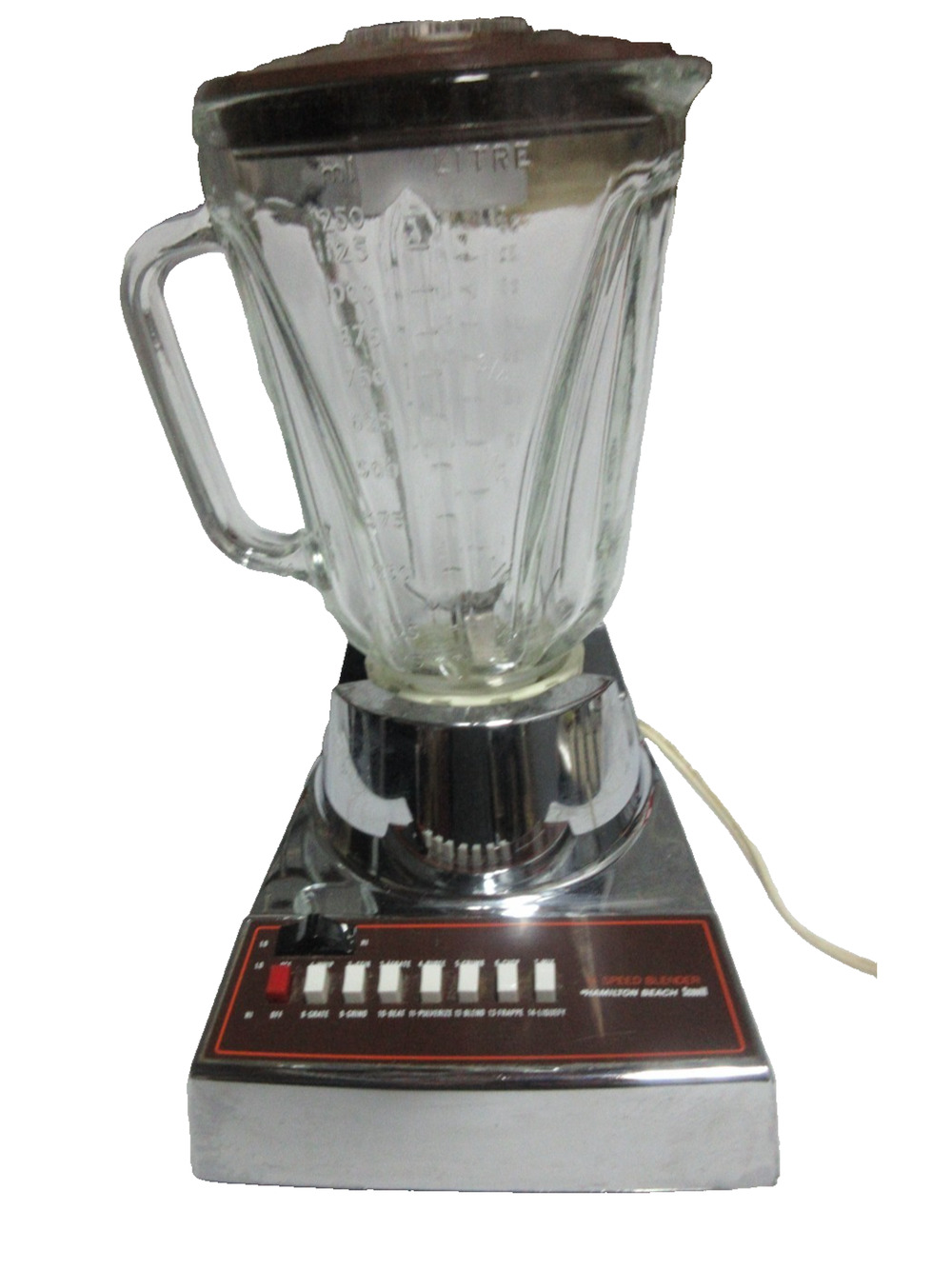 Vintage Hamilton Beach Silver 14 Speed Blender Scovill 5 Cup TESTED WORKS